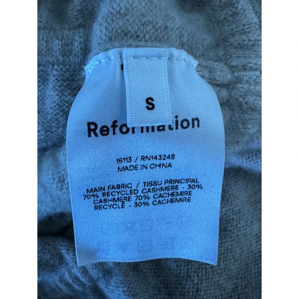Reformation Wool Cashmere Smocked Peplum Top Size S Tan Square Neck Cropped